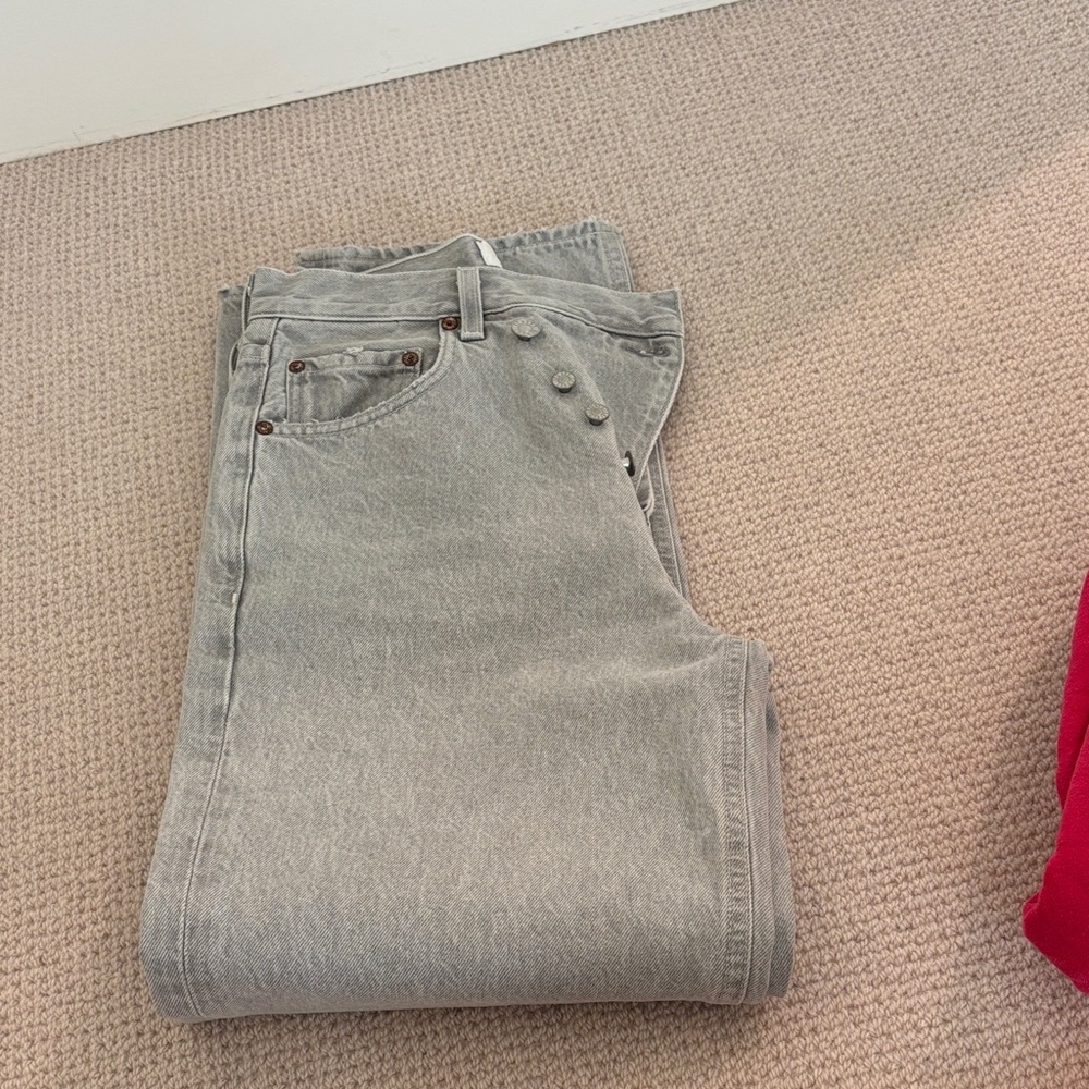Agolde Light Gray cross over  Denim Jeans